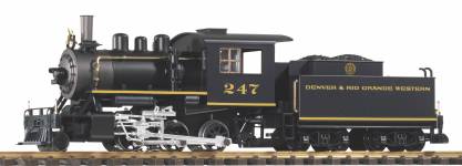 PIKO 38239 - G - US Dampflok mit Tender Mini-Mogul D&RGW